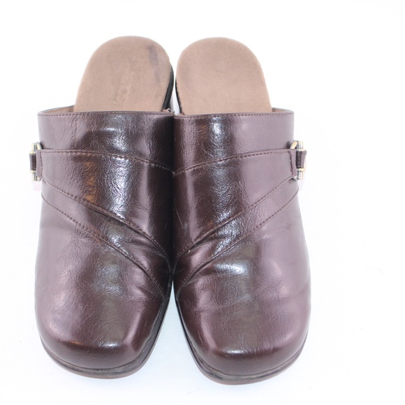 Aerosoles Dark Chocolate Leather Mules size 7 - Picture 4 of 7